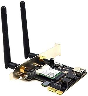 Tarjeta de red WiFi PCI Express con antenas externas para computadora